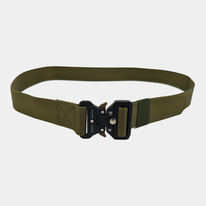 Belt with metal buckle