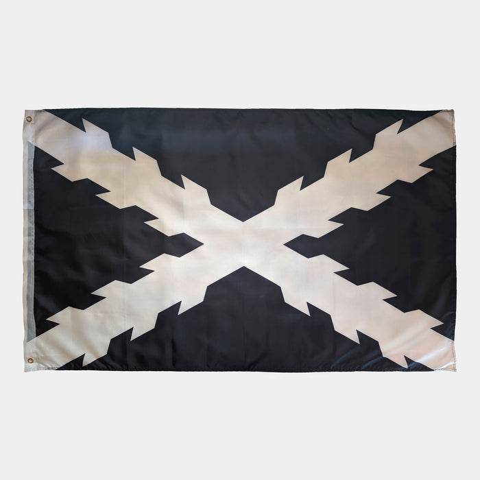 Bandeira cruzada da Borgonha na cor preta