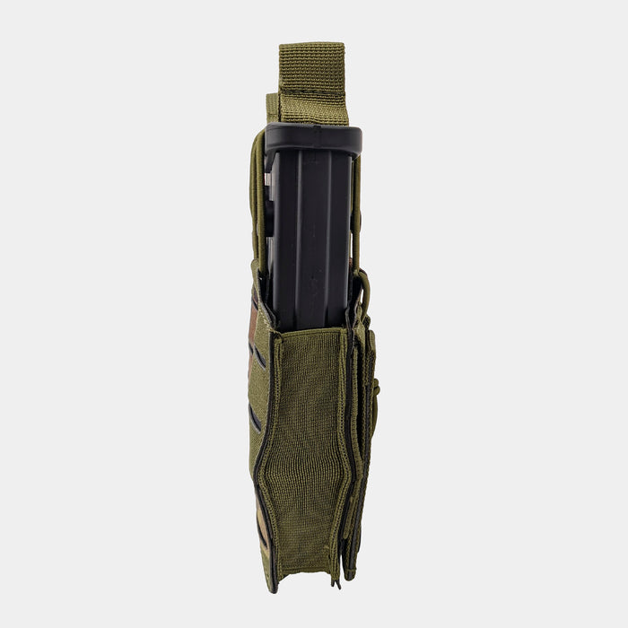 Pixelated Woodland Double Rifle Magazine Pouch - Conquer