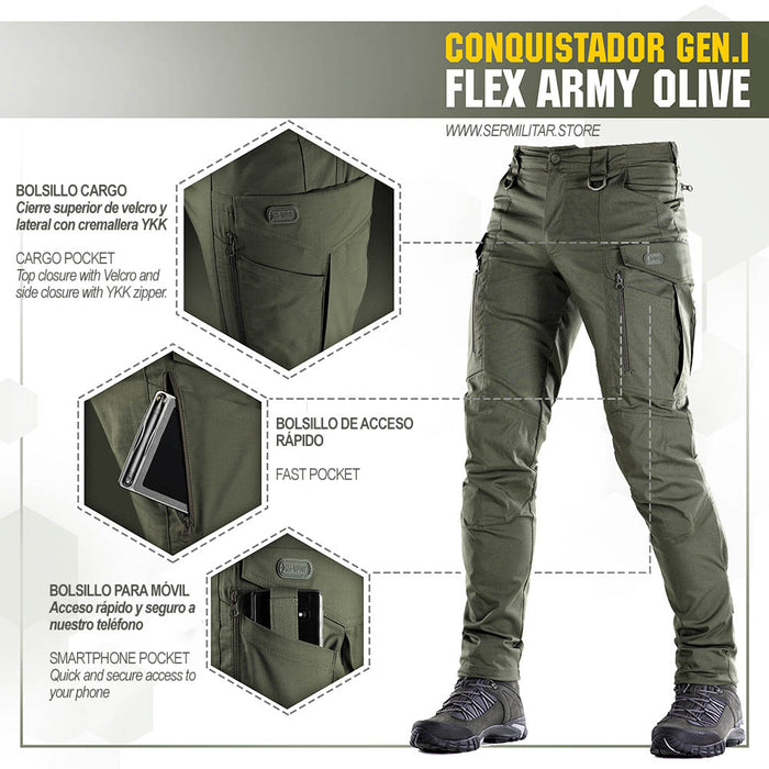 Pantalones tácticos Conquistador GEN I FLEX - M-TAC