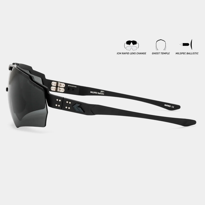 Óculos balísticos fotocromáticos pretos Blastshield MILSPEC Cerakote - Gatorz