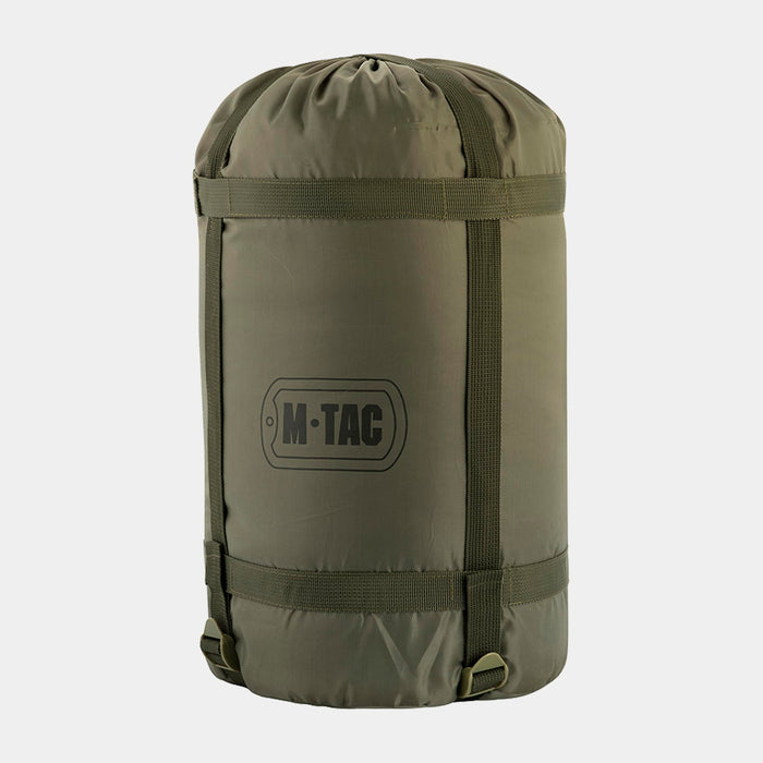 Sleeping bag with olive green compression cover - M-TAC