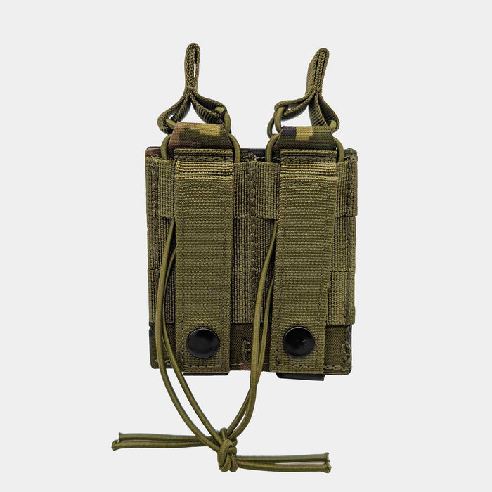 Pixelated Woodland Double Pistol Magazine Pouch - Conquer