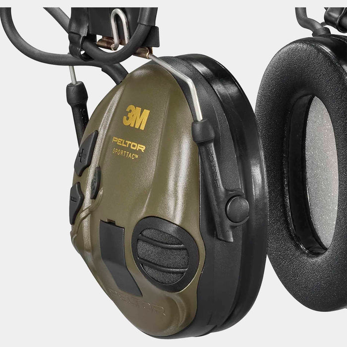 Protetor auditivo eletrônico 3M PELTOR SportTac - Verde / Laranja