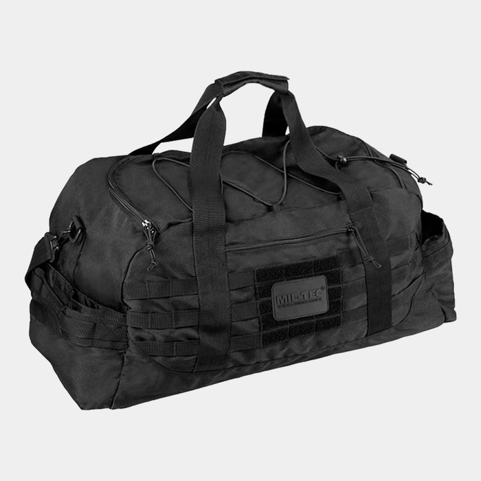 Mil-Tec Combat Carry Bag With Wheels, Black, 78x37x37 Cm, 118L Capacity, 40kg Max Load, Removable Backpack Straps