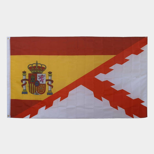 Bandera del aspa de borgoña y la bandera de españa