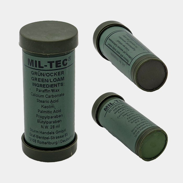 Two color face paint tube (brown and green)