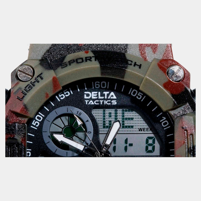 Delta Tactics Woodland Analog and Digital Watch