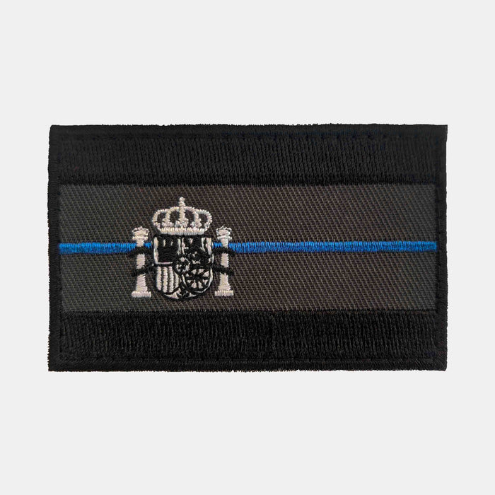 Spain flag patch with thin blue line