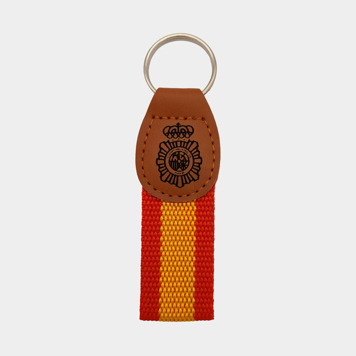Police keychain with the flag of Spain