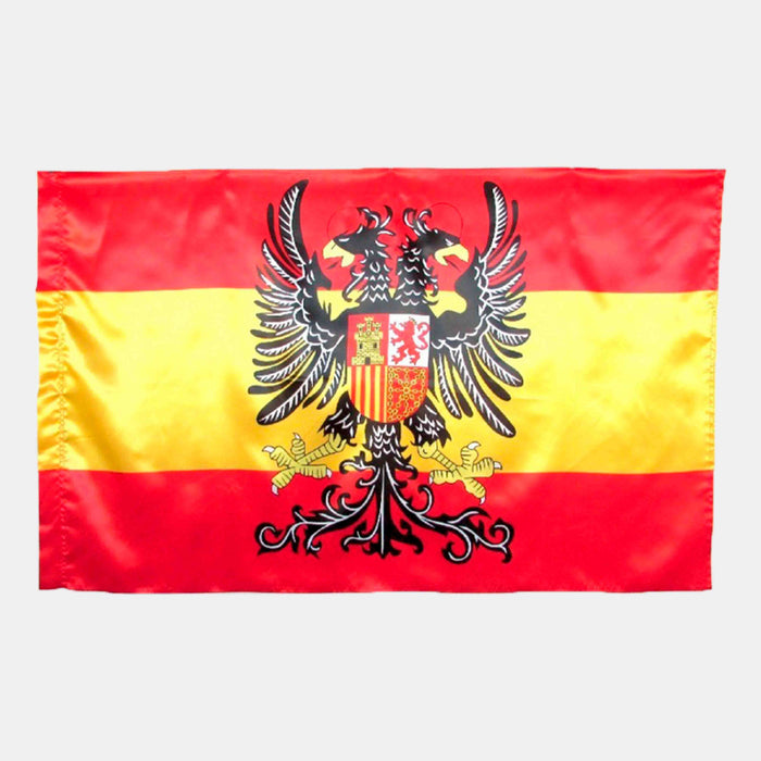 Bandeira da Espanha com águia de duas cabeças