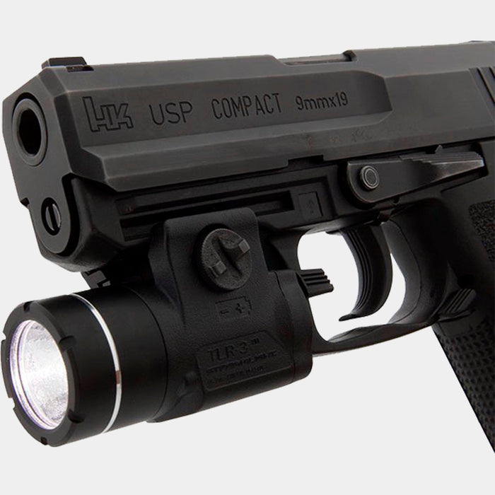 Lanterna tática Streamlight TLR-3 para HK USP compacta e padrão
